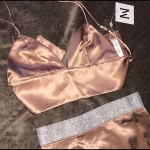 Meshki Satin and Rhinestone Set